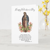 Guadalupe | Valentinstag | Religiös-katholisch Karte (Gelbe Blume)