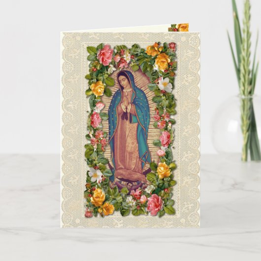 Guadalupe Virgin Mary Catholic Spanish Gracias Dankeskarte (Vorderseite)