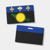 Guadeloupe-Abzeichen Ausweis (Vorder- & Rückseite)