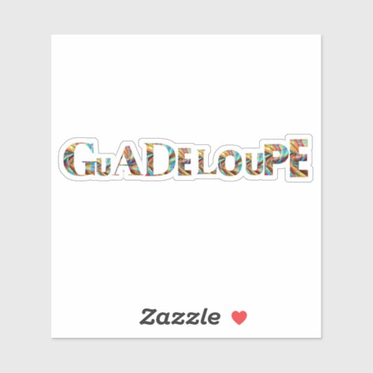 GUADELOUPE AUFKLEBER (Blatt)