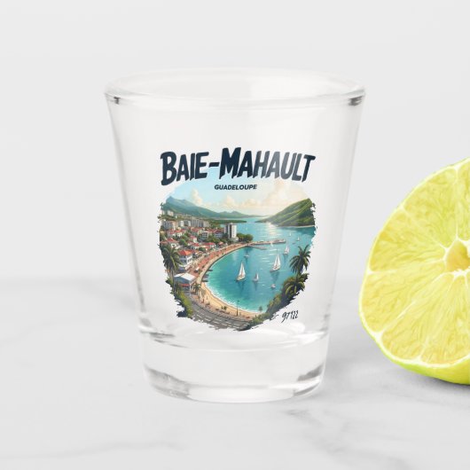 GUADELOUPE-BUCHT SCHNAPSGLAS (Vorderseite)