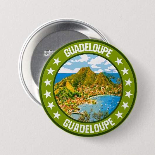 Guadeloupe Button (Vorne & Hinten)