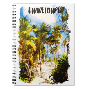 Guadeloupe Caribbean Tropiccal Island Travel Notizblock