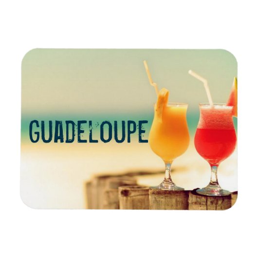 Guadeloupe Cocktails Magnet (Horizontal)