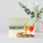Guadeloupe Cocktails Postkarte (Stehend Vorderseite)