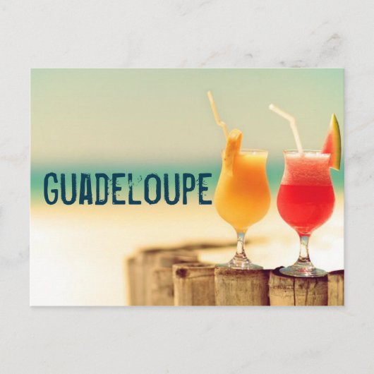 Guadeloupe Cocktails Postkarte (Vorderseite)