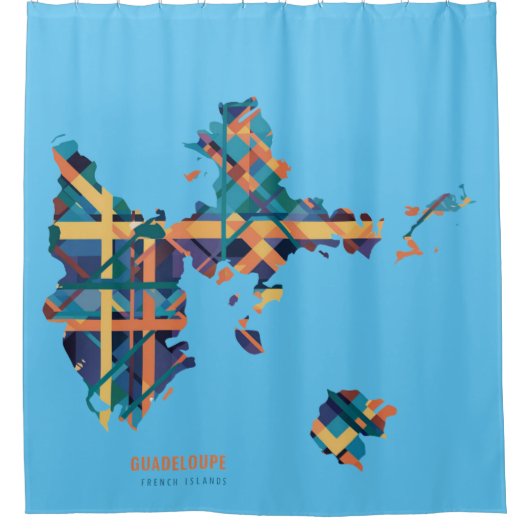 Guadeloupe Duschvorhang (Vorderseite)