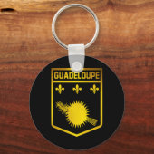 Guadeloupe Emblem Schlüsselanhänger (Vorderseite)