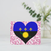 Guadeloupe Flag kaufen Postkarte (Stehend Vorderseite)