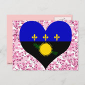 Guadeloupe Flag kaufen Postkarte (Vorne/Hinten)