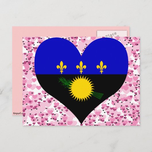Guadeloupe Flag kaufen Postkarte (Vorne/Hinten)