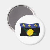Guadeloupe Flag Magnet (Vorderseite/Rückseite)