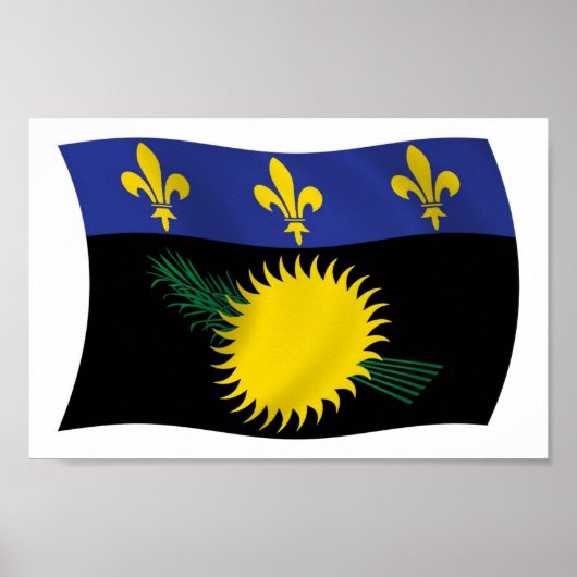 Guadeloupe Flag Poster drucken (Vorne)