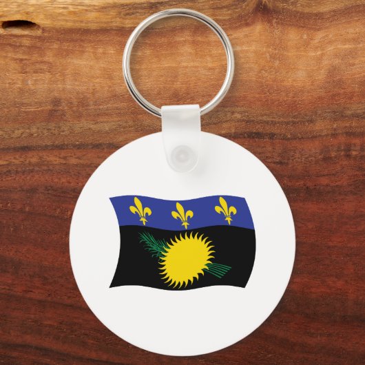 Guadeloupe Flag Schlüsselanhänger (Vorderseite)