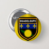 Guadeloupe-Flagge Button (Vorne & Hinten)