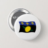Guadeloupe-Flagge-Button Button (Vorne & Hinten)
