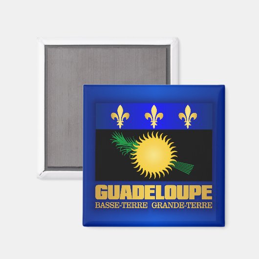 Guadeloupe-Flagge Magnet (Vorderseite/Rückseite)