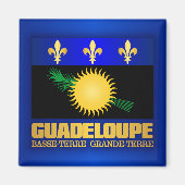 Guadeloupe-Flagge Magnet (Vorne)