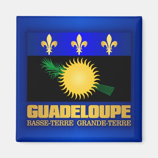 Guadeloupe-Flagge Magnet (Vorne)