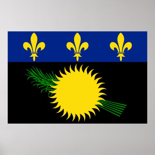 Guadeloupe-Flagge-Poster Poster (Vorne)