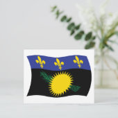 Guadeloupe-Flagge Postkarte (Stehend Vorderseite)