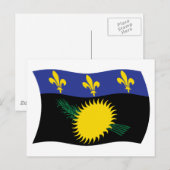 Guadeloupe-Flagge Postkarte (Vorne/Hinten)