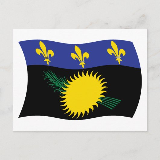 Guadeloupe-Flagge Postkarte (Vorderseite)