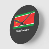 Guadeloupe flagge runde wanduhr (Winkel)