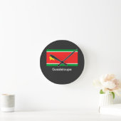 Guadeloupe flagge runde wanduhr (Zuhause)