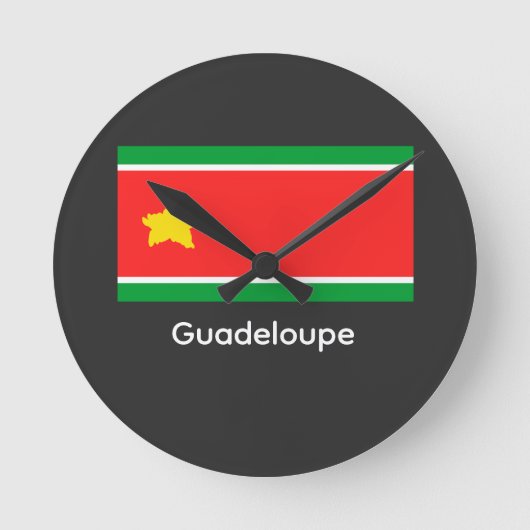 Guadeloupe flagge runde wanduhr (Vorderseite)