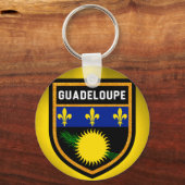 Guadeloupe-Flagge Schlüsselanhänger (Vorderseite)