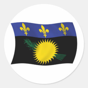 Guadeloupe Flaggen-Aufkleber Runder Aufkleber