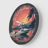 Guadeloupe Große Wanduhr (Winkel)