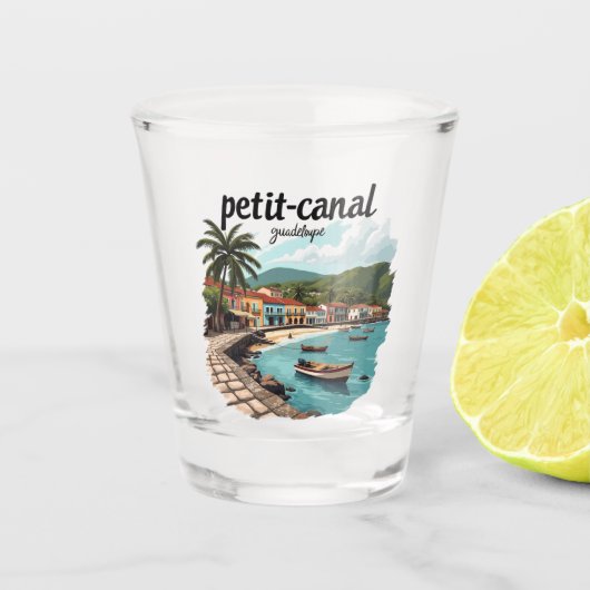 GUADELOUPE-KANAL SCHNAPSGLAS (Vorderseite)
