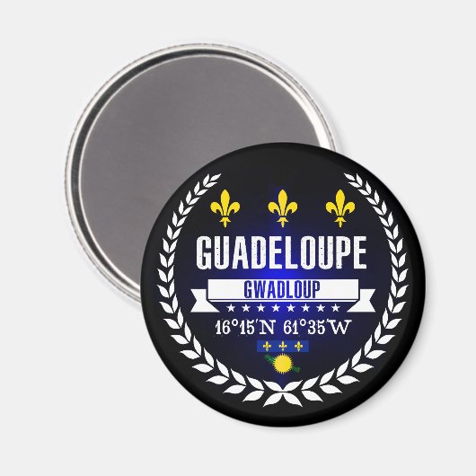 Guadeloupe Magnet (Vorderseite/Rückseite)