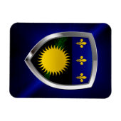 Guadeloupe Mettalic Emblem Magnet (Horizontal)