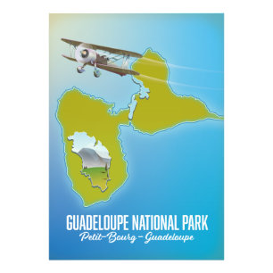Guadeloupe National Park Map Fotodruck