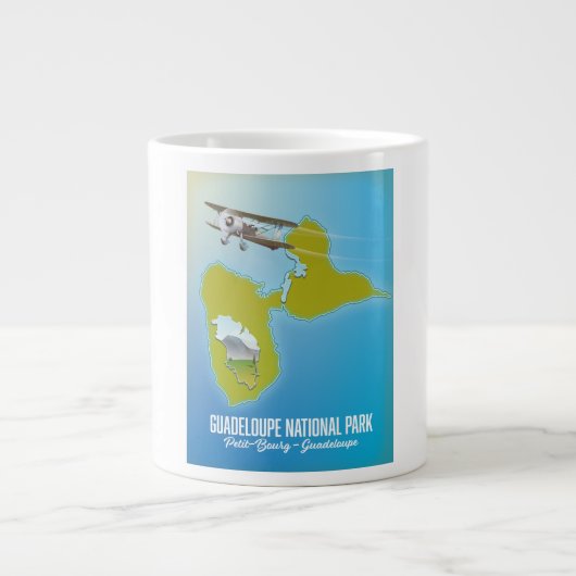 Guadeloupe National Park Map Jumbo-Tasse (Vorderseite)
