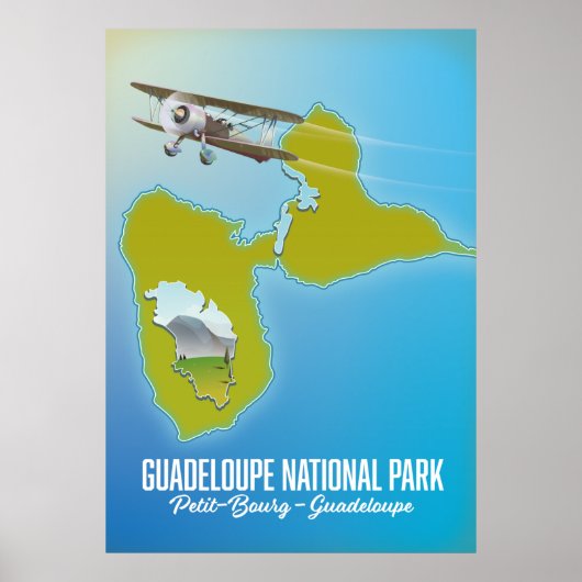 Guadeloupe National Park Map Poster (Vorne)