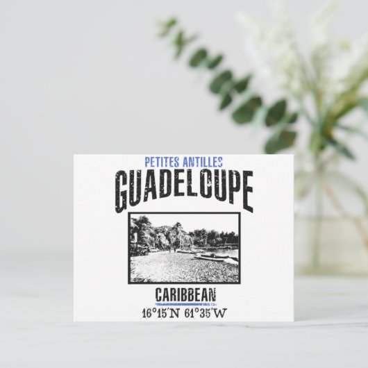 Guadeloupe Postkarte (Stehend Vorderseite)
