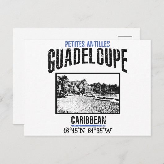 Guadeloupe Postkarte (Vorne/Hinten)