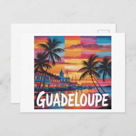 Guadeloupe Postkarte (Vorne/Hinten)
