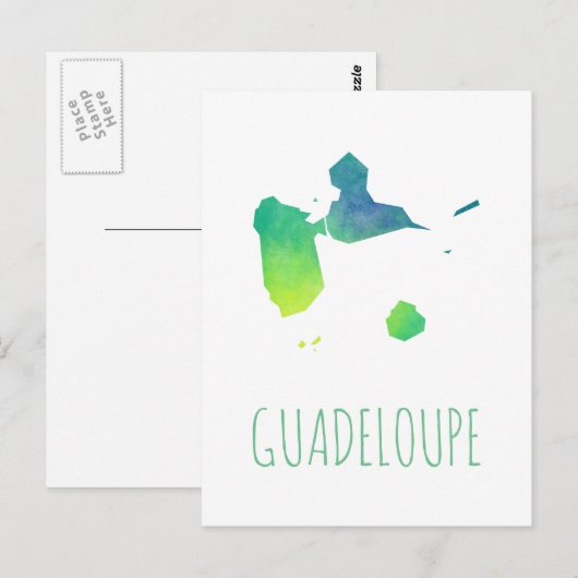 Guadeloupe Postkarte (Vorne/Hinten)