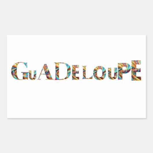 GUADELOUPE RECHTECKIGER AUFKLEBER (Vorderseite)