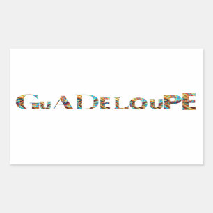 GUADELOUPE RECHTECKIGER AUFKLEBER