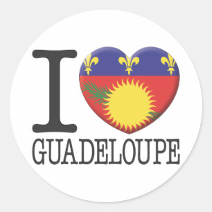 Guadeloupe Runder Aufkleber