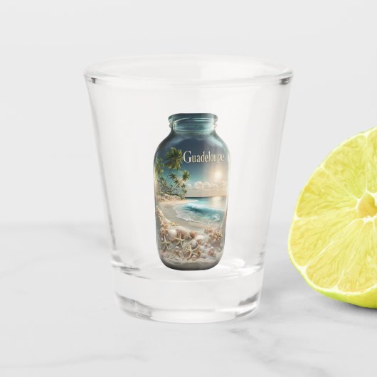 GUADELOUPE SCHNAPSGLAS (Vorderseite)