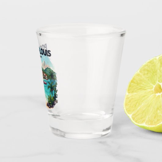 GUADELOUPE SCHNAPSGLAS (Rechts)