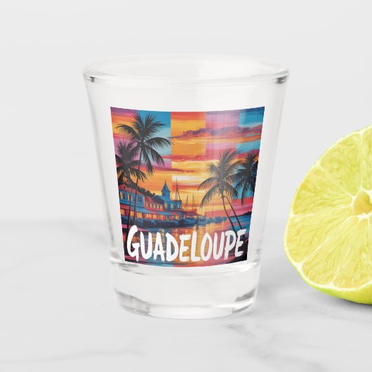 Guadeloupe Schnapsglas (Vorderseite)