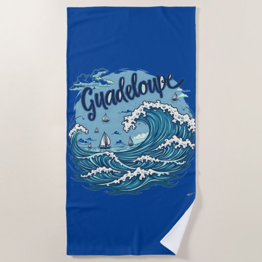 Guadeloupe Strandtuch (Vorderseite)